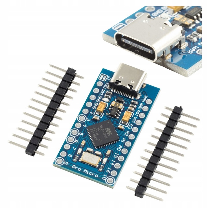 PRO Micro Leonardo moduł zgodny z Arduino USB-C klon z ATmega32U4 16MHz