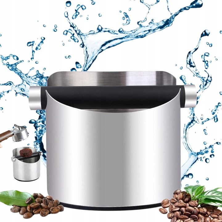 POJEMNIK NA FUSY EKSPRESU DO KAWY STAL NIERDZEWNA ODBIJAK KNOCK BOX 14*14.5