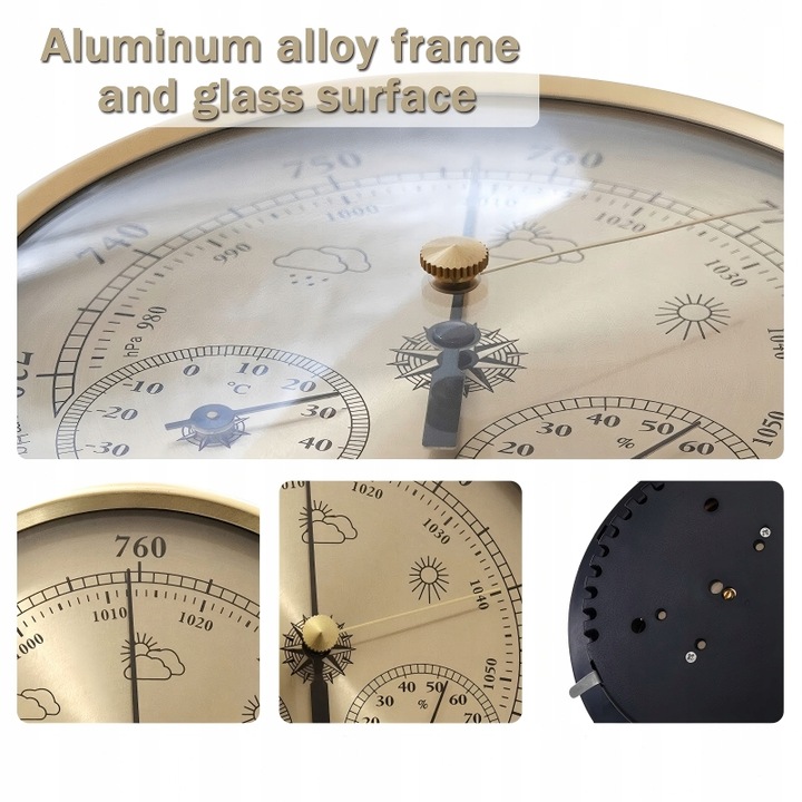 130mm okrągła Barometr ścienny Termometr Higrometr wilgotność Stacja