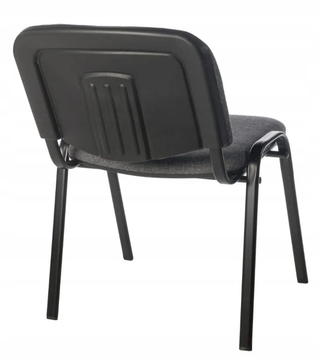 KRZESŁO KONFERENCYJNE BIUROWE ISO SZARE GRUBY PROFIL TAPICEROWANE Z