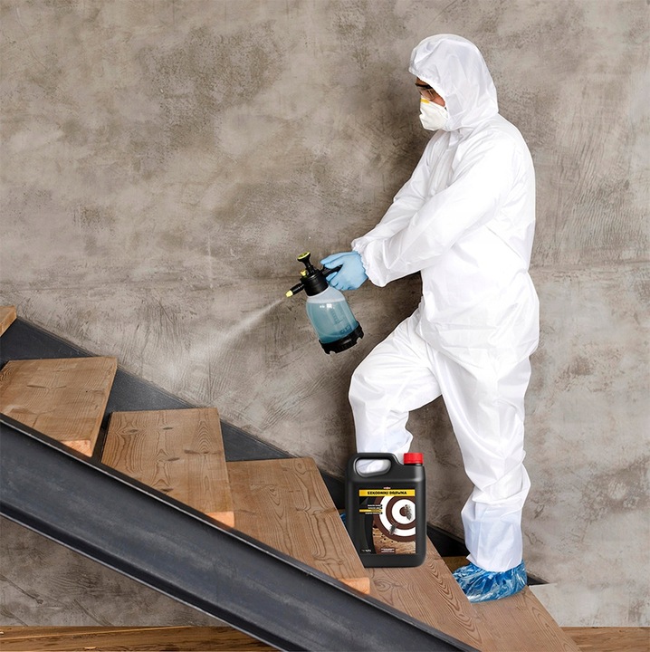 STRONG NA SZKODNIKI DREWNA KORNIKI SPUSZCZELE KOŁATKI PERMETRYNA 4,5L