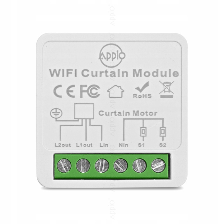 STEROWNIK DO ROLET DOPUSZKOWY PROCENTOWY MINI WYMIARY WIFI TUYA SMART