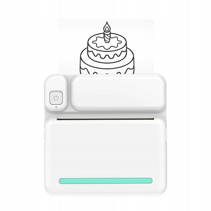 MINI DRUKARKA TERMICZNA DO ZDJĘĆ NOTATEK ETYKIET + 13 ROLEK GRATIS NAKLEJKI