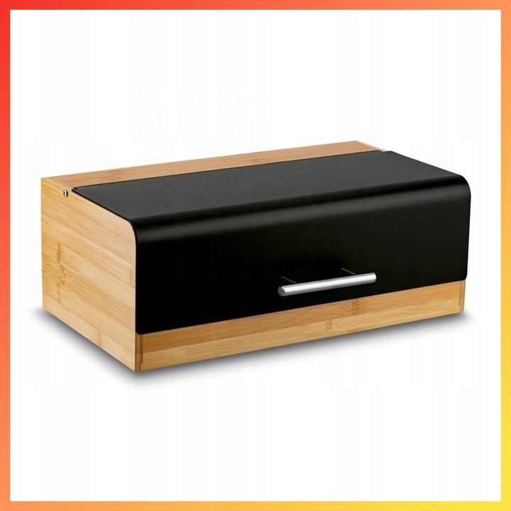 CHLEBAK NA PIECZYWO DREWNIANY POJEMNIK NA CHLEB CZARNY