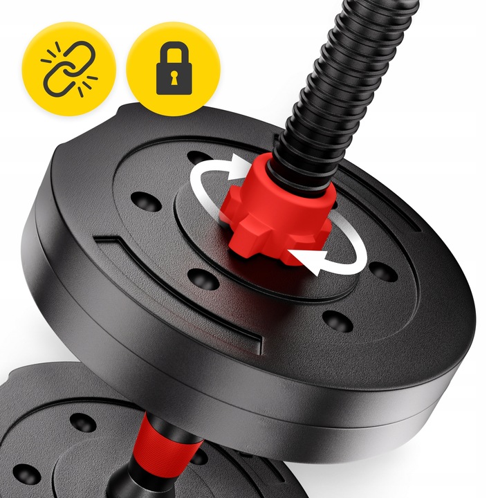 HANTLE BITUMICZNE REGULOWANE 2x20 KG DO ĆWICZEŃ SIŁOWYCH CIĘŻAR ZESTAW