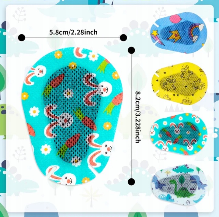 30x Plastry na oko Osłonka Obturator na Oko PAD EYE Happy Fun Pack REGULAR