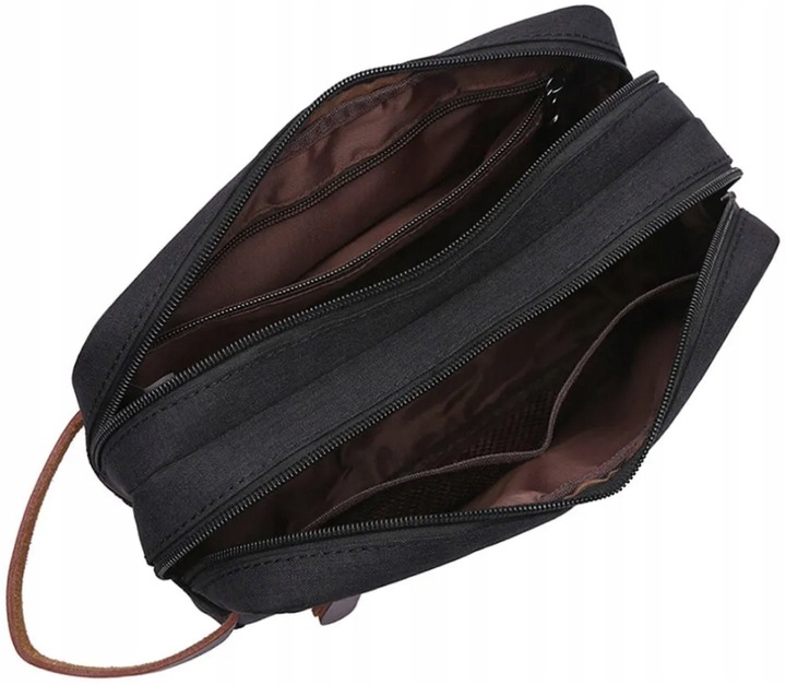 KOSMETYCZKA PODRÓŻNA DUŻA POJEMNA SASZETKA MĘSKA ORGANIZER Z UCHWYTEM