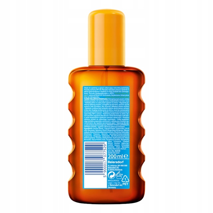 NIVEA SUN Protect & Bronze Olejek do opalania w spray'u SPF30, 200 ml
