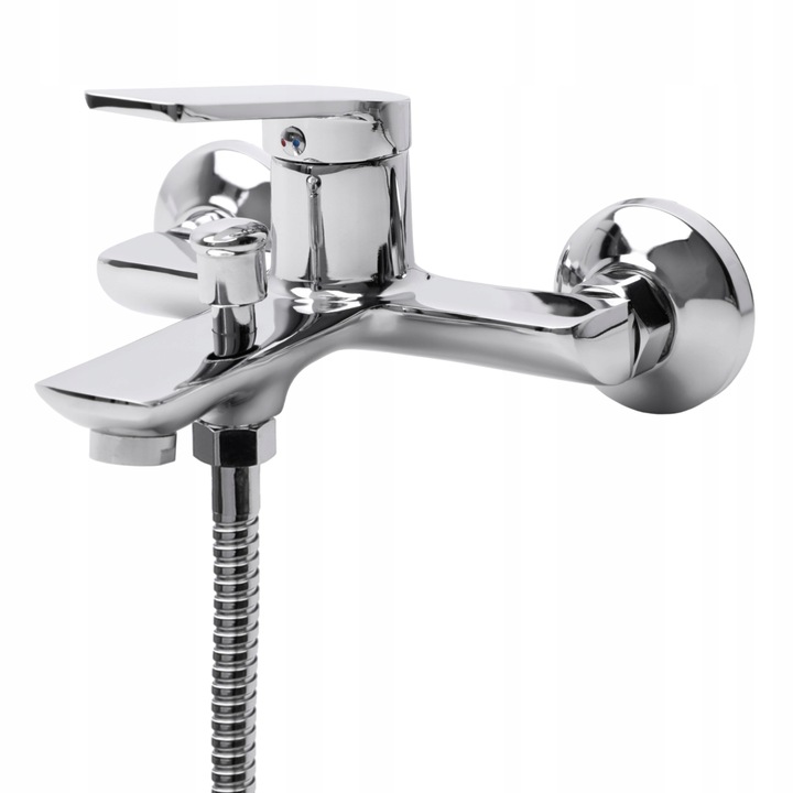 Bateria wannowa z prysznicem i wężem ścienna kran do wanny prysznic