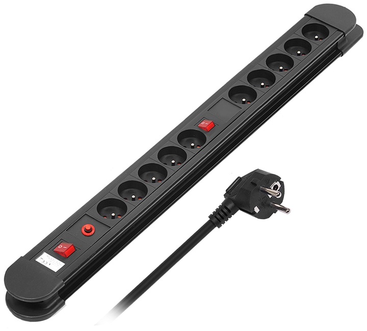 PRZEDŁUŻACZ LISTWA ZASILAJĄCA 10 GNIAZD 1,5m KABEL AUTOMATYCZNY