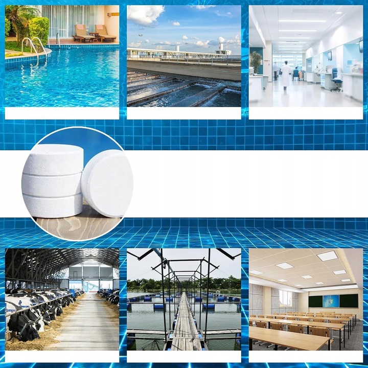 AKTYWNY TLEN do Jacuzzi Basenu spa Wody 1kg BEZ CHLORU Basen Tabletki