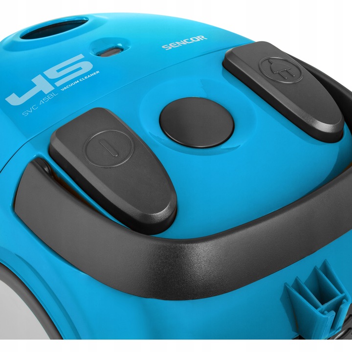Cichy lekki odkurzacz workowy 850W 1,5L 79dB niebieski Sencor SVC
