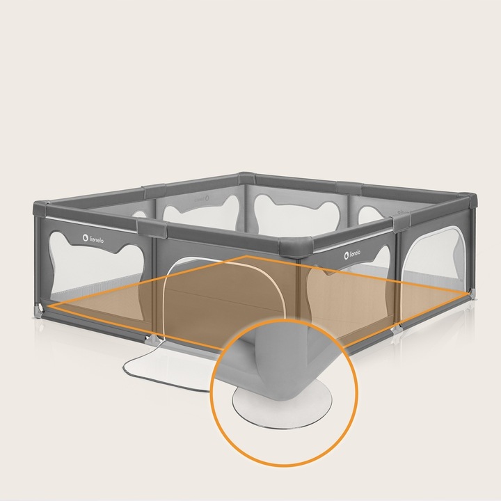 Kojec dla dziecka łóżeczko DUŻY PLAC ZABAW 207x187 cm Lionelo Willow