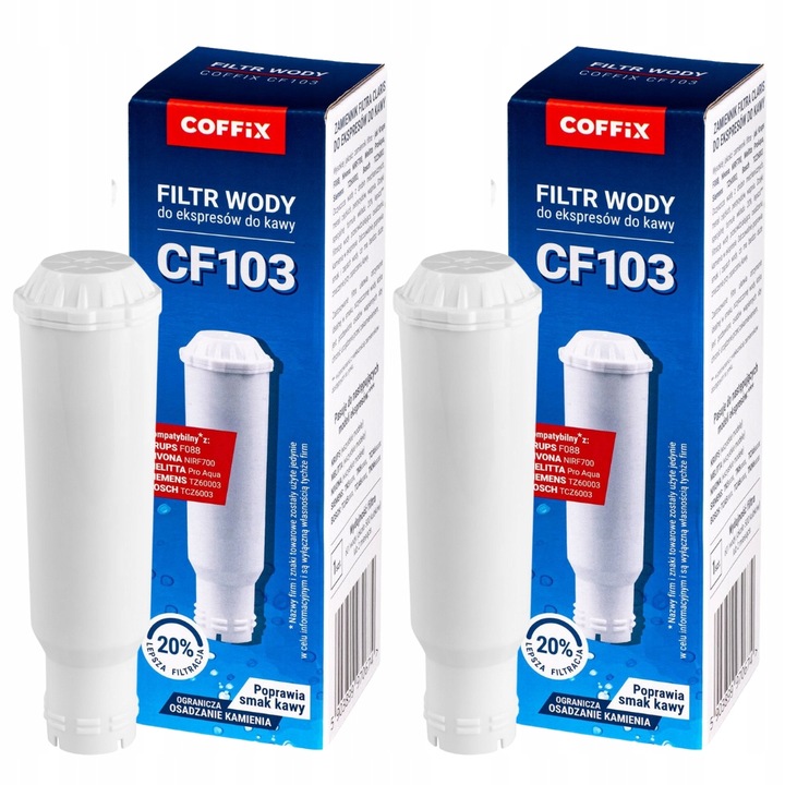 2x FILTR DO EKSPRESU MELITTA KRUPS NIVONA FILTR DO KAWY DO WODY