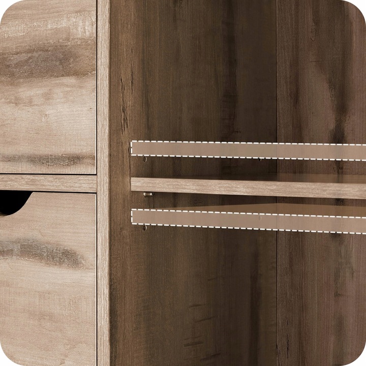 Szafka Stojąca z Szufladami Łazienkowa 80cm Retro Vintage Rustykalny