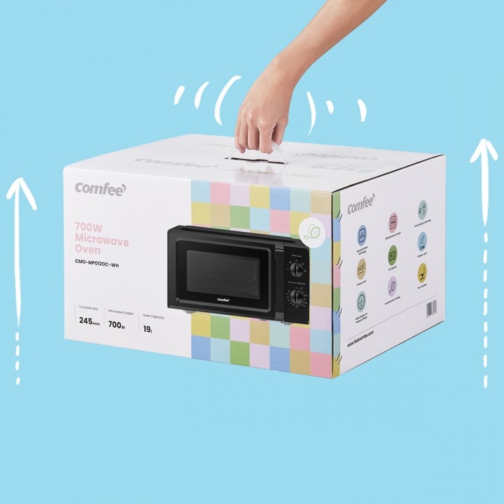 KUCHENKA MIKROFALOWA Comfee CMO-MP012OC-BK| MIKROFALÓWKA | 700W |