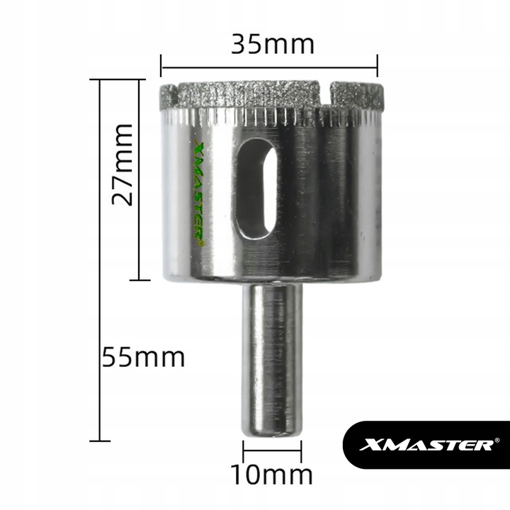 OTWORNICA DIAMENTOWA KORONKA DO PŁYTEK GLAZURY GRESU ZESTAW ⌀ 6-68mm