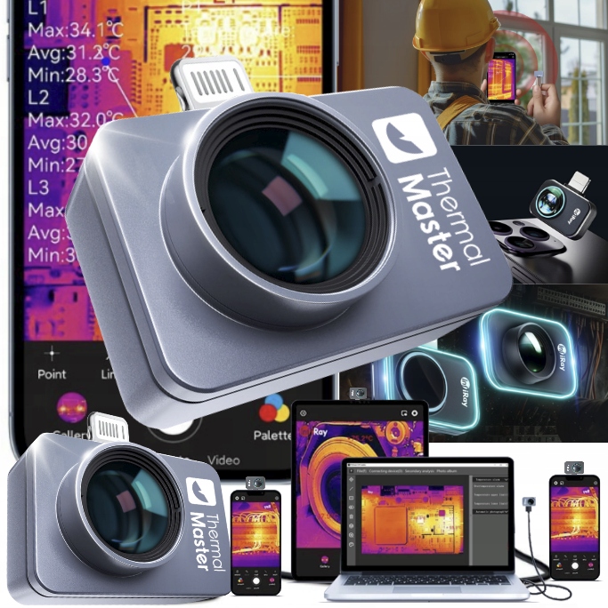Kamera termowizyjna THERMAL MASTER IOS LIGHTING/USB C P2PRO+NAKŁADKA MAKRO
