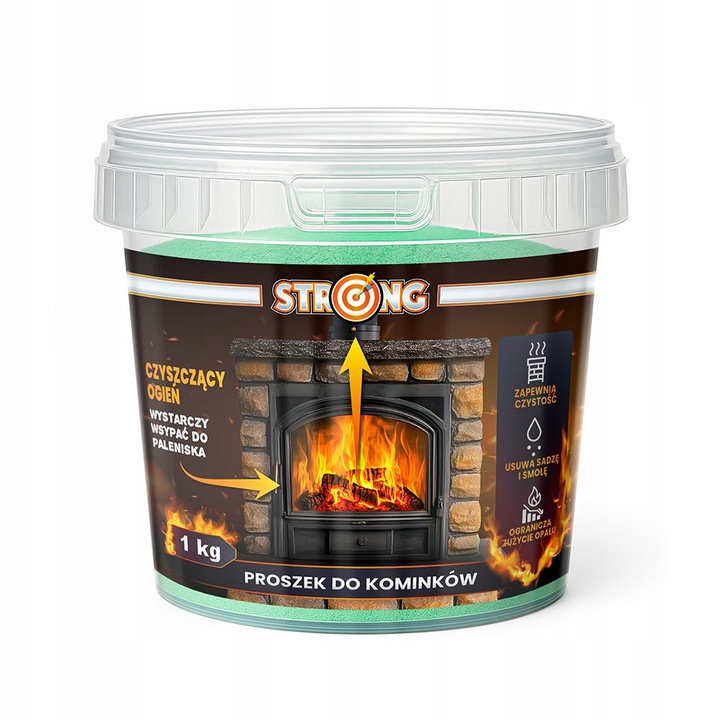 PREPARAT DO USUWANIA SADZY I SMOŁY W KOMINACH CZYSZCZĄCY OGIEŃ STRONG