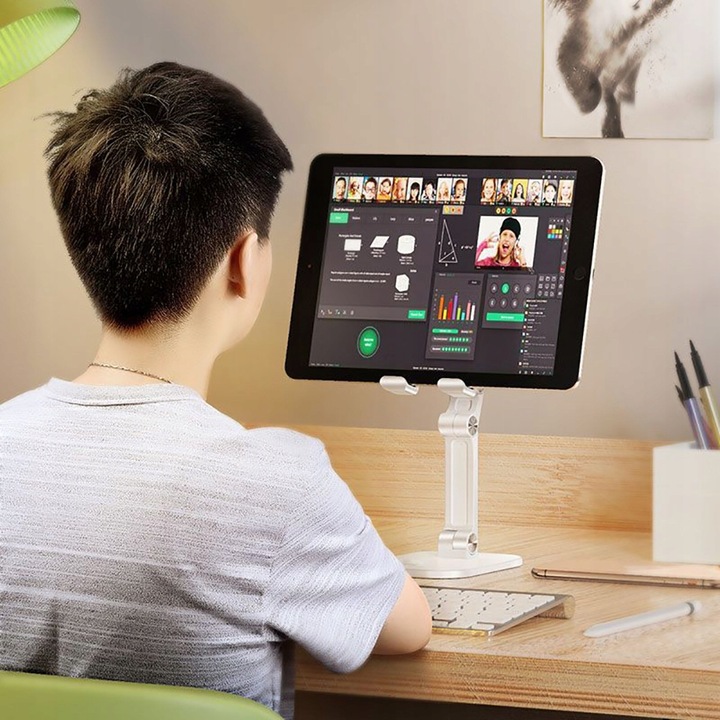 SKŁADANY UCHWYT PODSTAWKA STOJAK STAND NA TELEFON TABLET - SUPER STABILNY