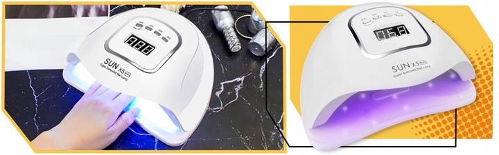 LAMPA DO PAZNOKCI UV LED 80W DO HYBRYD ŻELI MOCNA HYBRYDY SUN X5 MAX