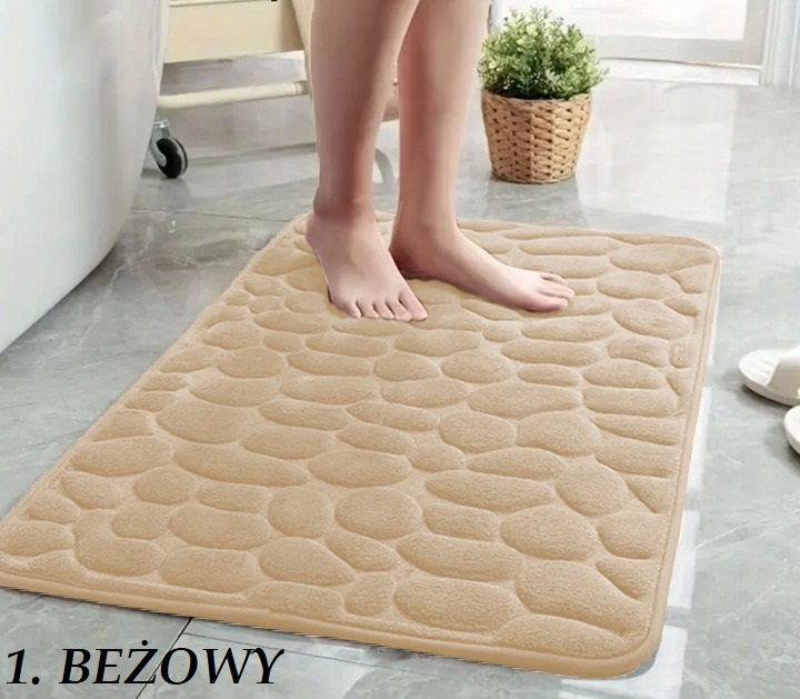 DYWANIK ŁAZIENKOWY 50X80CM DUŻY MIĘKKI XXL CHŁONNY ANTYPOŚLIZG MEMORY FOAM
