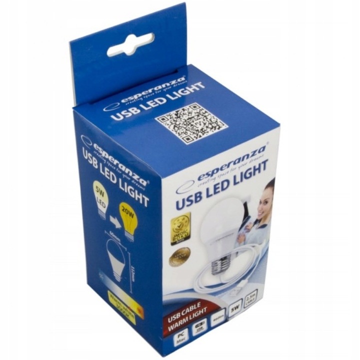 Żarówka LED USB 5W turystyczna podróżna lampka 2sztuki