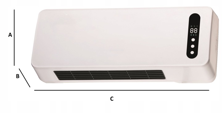 Kurtyna powietrzna N'oveen HC2000 2000 W GRZEJNIK ŚCIENNY NOVEEN