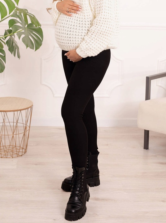 LEGGINSY CIĄŻOWE OCIEPLANE NA ZIMĘ GRUBE GETRY XXL