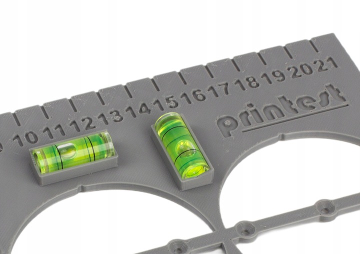 SZABLON DO WYMIAROWANIA OTWORÓW PUSZEK PRĄDOWYCH Z LIBELLĄ POZIOMICĄ