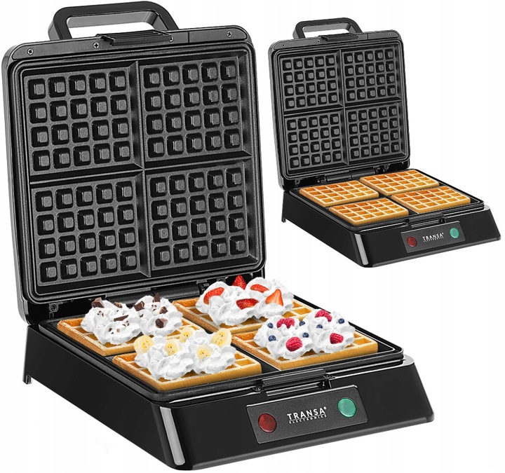 GOFROWNICA na 4 chrupiące GOFRY SZYBKIE NAGRZEWANIE MOCNA 1500W