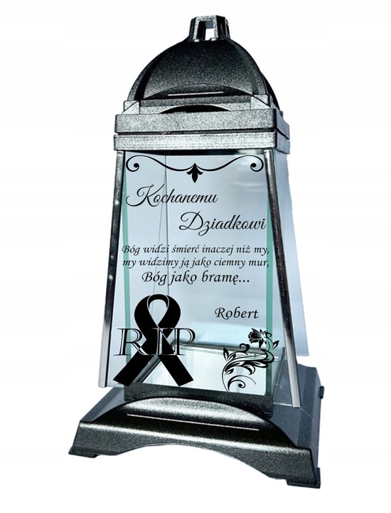 Prezent ZNICZ KAPLICZKA Na Grób dla Babci DZIADKA Dziadków z grawerem