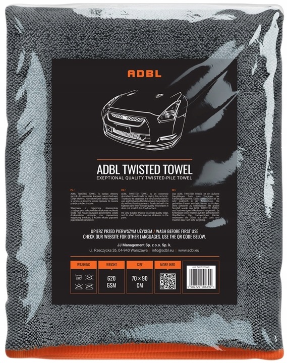 ADBL Twisted Towel Chłonny ręcznik do osuszania