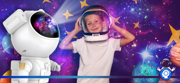 PROJEKTOR GWIAZD ASTRONAUTA LAMPKA NOCNA RZUTNIK DLA DZIECI 2 GEN. 2024R.