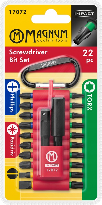 Zestaw bitów udarowych bity udarowe końcówki Magnum PRO mocne 1/4