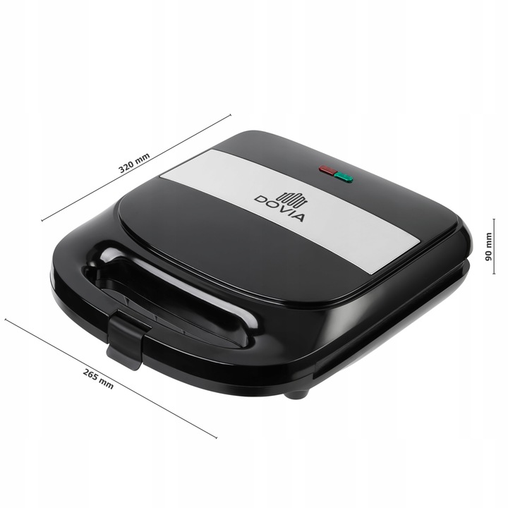 Czarny Toster Opiekacz Do Kanapek XXL 4 Kanapki 1400W Tosty Sandwich