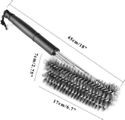 SZCZOTKA SKROBAK DO CZYSZCZENIA GRILLA POTRÓJNA