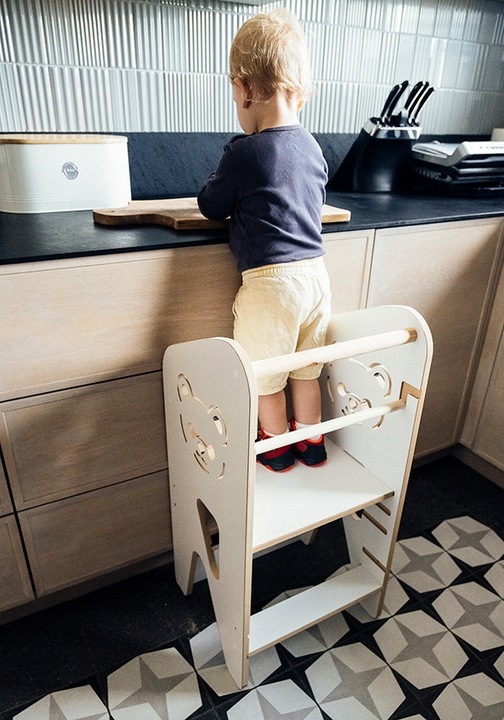 POMOCNIK KUCHENNY DLA DZIECI KITCHEN HELPER MDF + DREWNO POLSKI PRODUKT