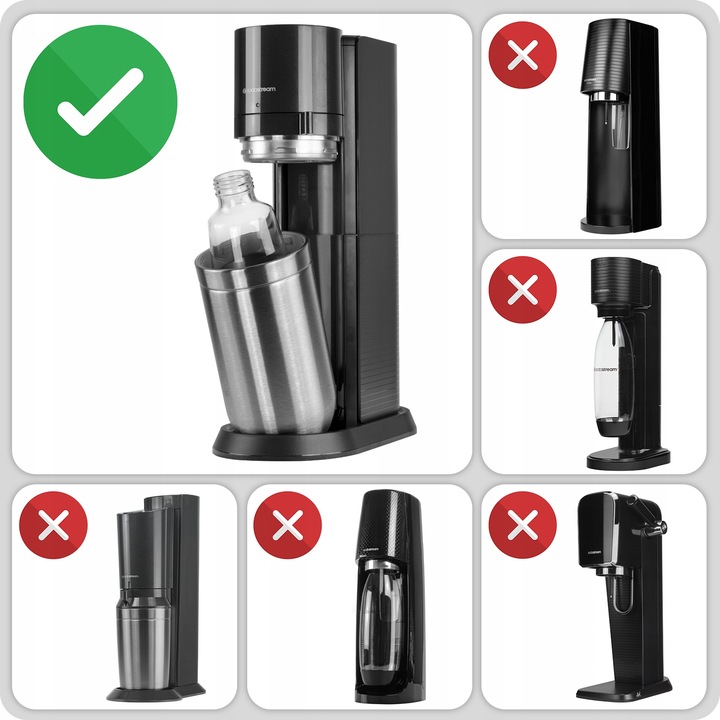 SODASTREAM SZKLANA BUTELKA KARAFKA 2x1L DO SATURATORA DUO ZESTAW