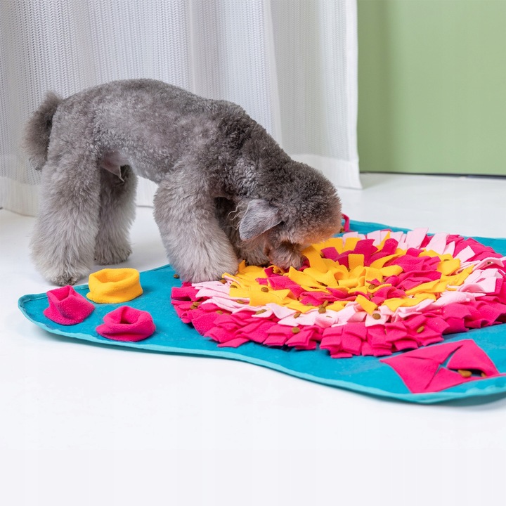 Mata Węchowa dla Psa i Kota Zabawka Edukacyjna na Przysmaki 70×70cm