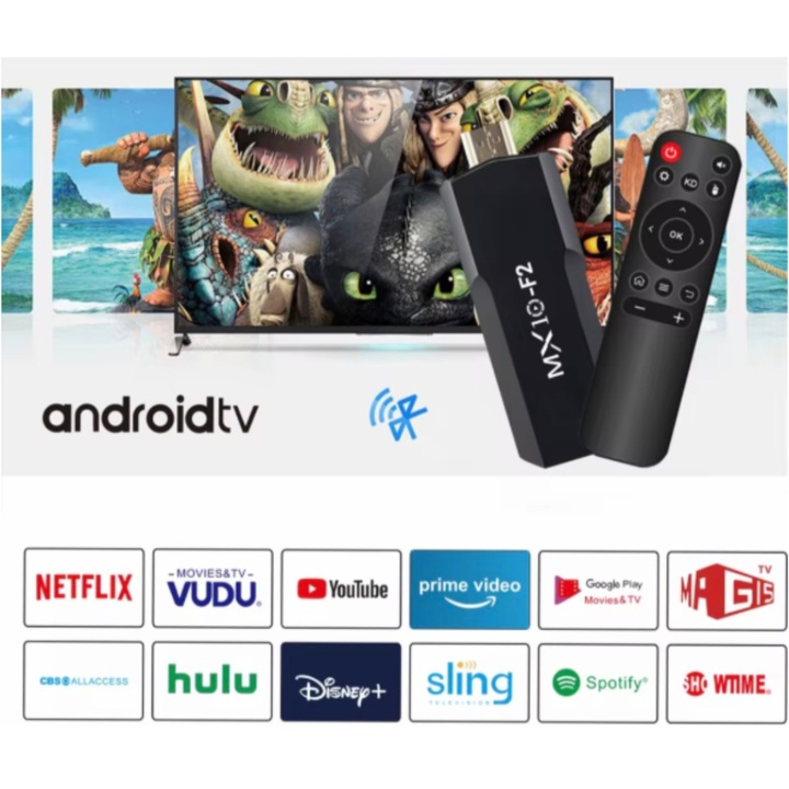 TV STICK ODTWARZACZ MULTIMEDIALNY ANDROID SMART TV 4K 1 GB 8 GB