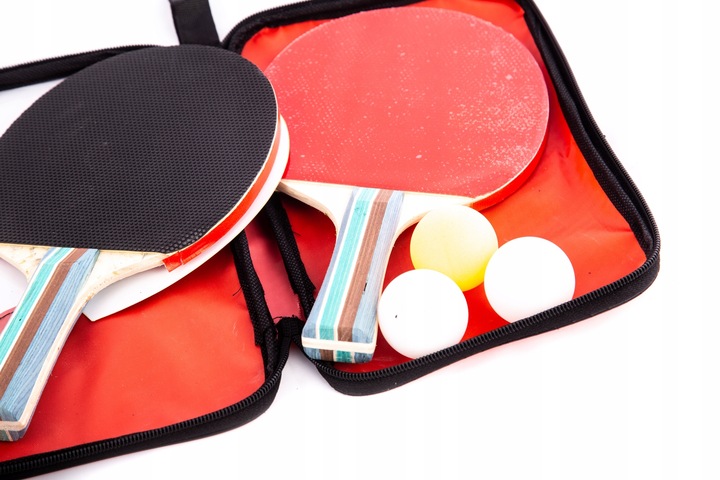 PALETKI DO PING PONGA PIŁECZKI ZESTAW W ETUI