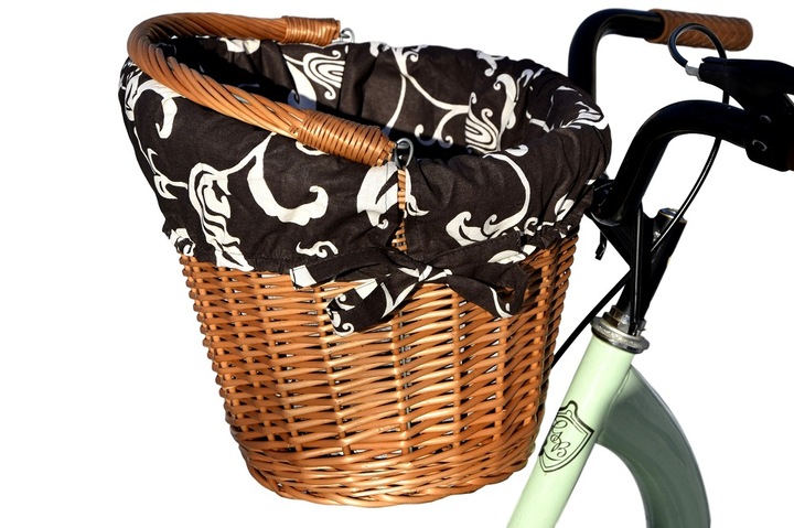 KOSZYK NA ROWER wiklinowy KOSZ + obszycie 16 KOLOR