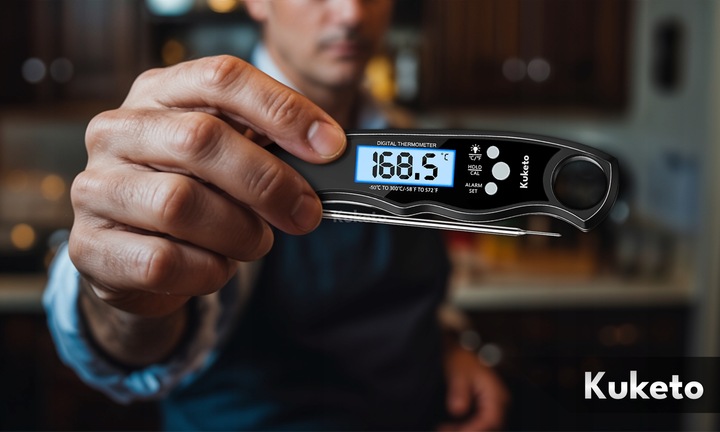 TERMOMETR KUCHENNY -50-300°C BEZPRZEWODOWY CYFROWY LCD SONDA DO MIĘS STEKÓW