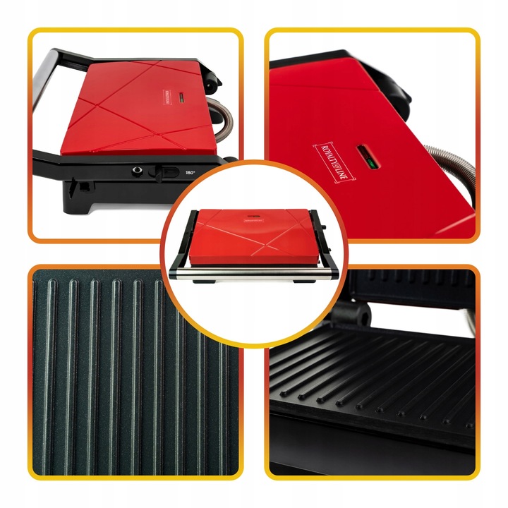 OPIEKACZ DO KANAPEK PANINI TOSTER ROZKŁADANY GRILL 2w1 NON-STICK Duży