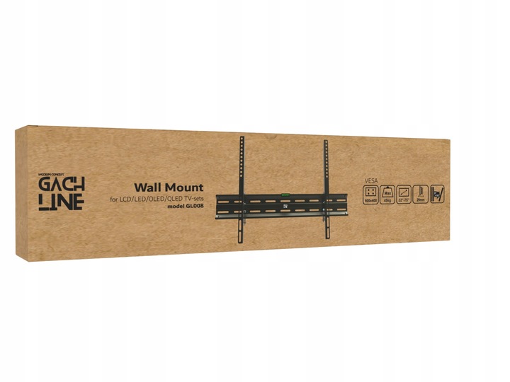 UNIWERSALNY UCHWYT TV SLIM WIESZAK DO TELEWIZORA PŁASKI SCIENNY 32-75 CALI