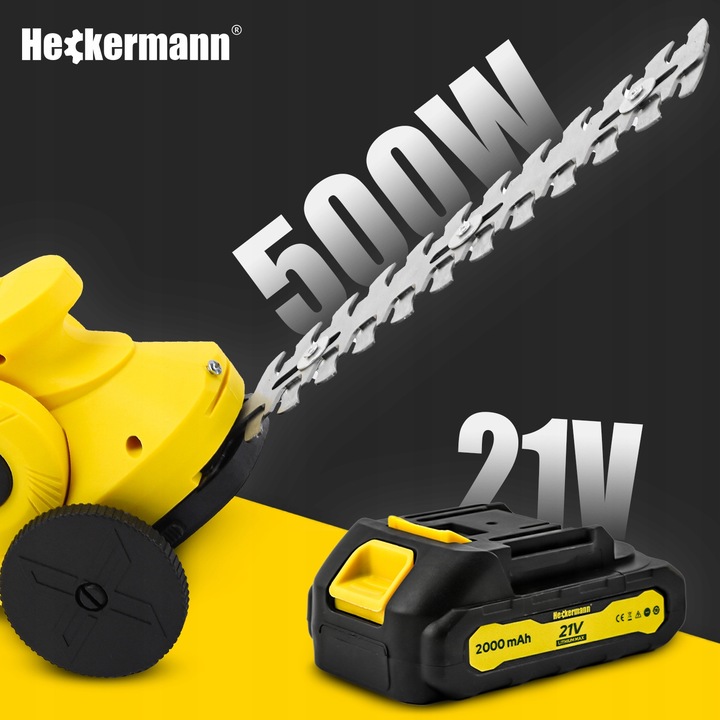 NOŻYCE DO TRAWY ŻYWOPŁOTU AKUMULATOROWE SEKATOR DO KRZEWÓW 2000mAh 21V