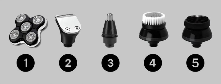 Golarka Maszynka do Golenia Brody, Włosów i Głowy - Trymer do Nosa