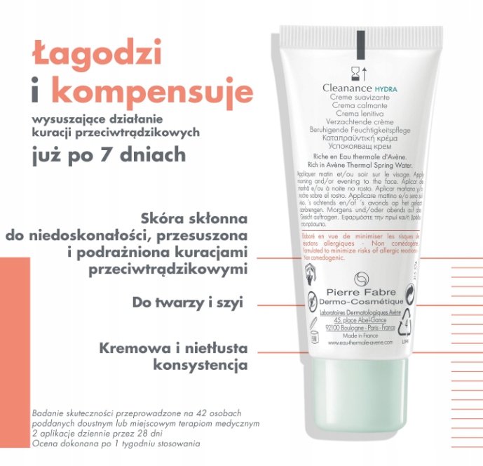 Avene Cleanance Hydra Krem łagodzący 40ml