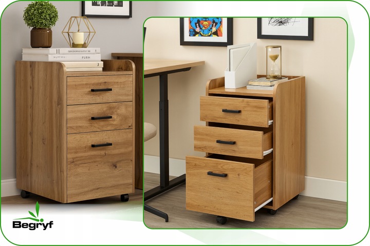 SZAFKA na kółkach STOLIK nocny SZUFLADA olcha REGAŁ do sypialni salonu